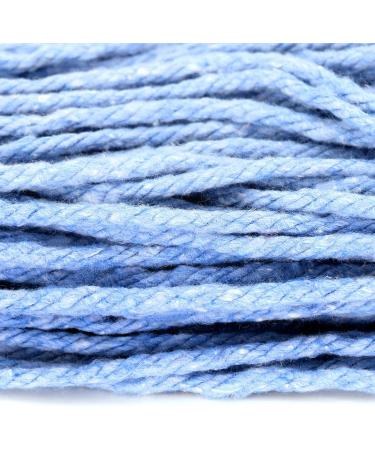 24 oz Heavy Duty Loop-End Cotton Mop Head Refill - 6 Inch Headband - Blue - for Home, Industrial, and Commercial Use - Buy Online on GoSupps.com