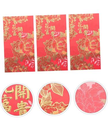 Lurrose New Year Hongbao 12pcs Chinese New Year Red Envelopes Red Money Packets Chinese Red Envelopes Small Envelopes Money Envelopes for Saving Envelopes Lunar New Wedding Pearl Paper Assorted Color 02 16.8X8.9X0.01CM - Buy Online on GoSupps.com