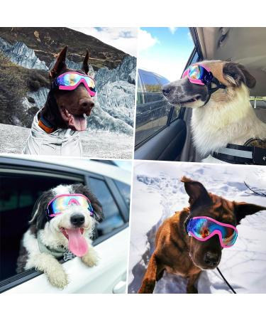 Shop Namsan Sunglasses for Dogs - Adjustable Waterproof & Windproof Protective Glasses for Medium/Large Dogs - Stylish Pink - Buy Online on GoSupps.com