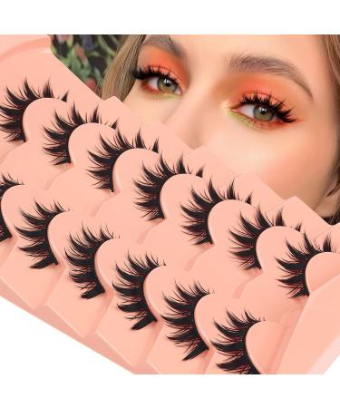 Winifred X6 Cat Eye Manga False Eyelashes - Anime Cosplay Natural Spiky Wispy Thick Japanese Style - Buy Online on GoSupps.com