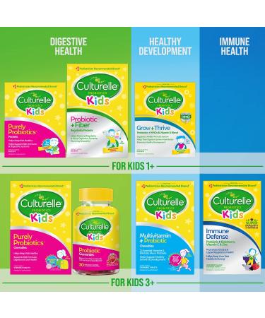 Culturelle Kids Probiotic + Fiber for 1+ Years - 24 Packets for Regularity - Buy Online on GoSupps.com