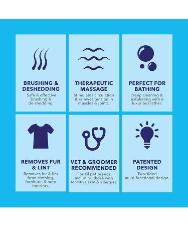 Furbliss Dog & Cat Grooming Brush by Vetnique Labs - Soft Pet Brush for Bathing, Deshedding, and Massaging - Short Hair - Buy Online on GoSupps.com