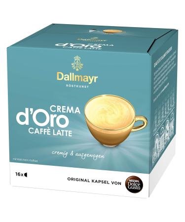 Buy Nescaf Dolce Gusto Dallmayr Crema D'Oro Caff Latte (48 Coffee Capsules) - Creamy & Balanced - 3 Pack (16 Capsules Each) - International Shipping Available - Buy Online on GoSupps.com