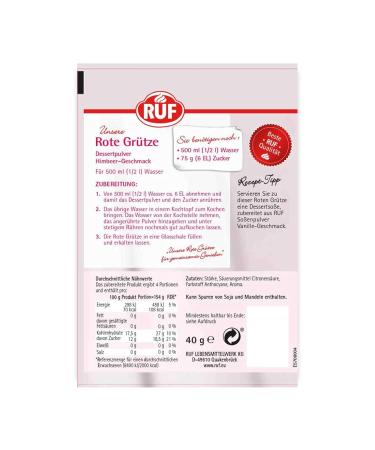 Buy Call Red Groats with Raspberry Flavor - North German Specialty Gluten-Free & Vegan Fruity Dessert | 18 x 40g for Refreshing Summer Treats - Buy Online on GoSupps.com