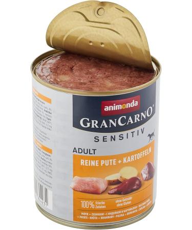 Animonda Grancarno Adult Sensitive Dog Food - Pure Turkey & Potatoes 6 x 800g - Premium Wet Food for Adult Dogs - Buy Online on GoSupps.com