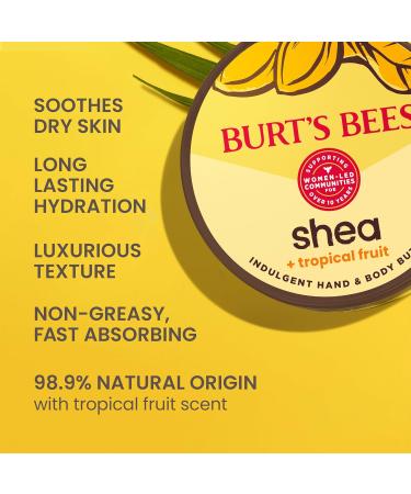Burt's Bees Shea + Tropical Fruit Indulgent Hand and Body Butter - 11 Oz. - Buy Online on GoSupps.com