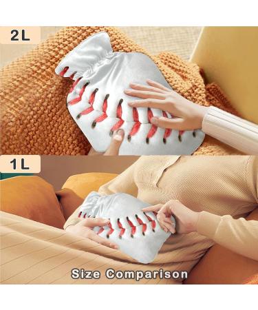 Naanle 1L Baseball Pointed Hot Water Bottle - Transparent Sports Heat Bottle for Bed Hand & Feet Warmer | Pain Relief & Cold Therapy - Buy Online on GoSupps.com