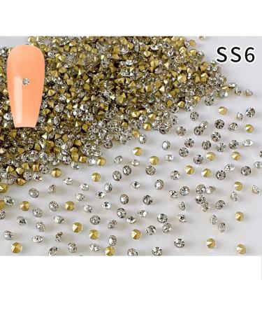 FEIlei Clear Nail Rhinestones 3D Nail Gems Nail Diamonds Pointed Back Nail Stones - Buy Online on GoSupps.com