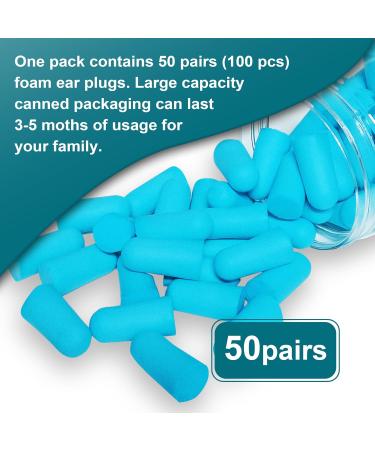 Buy Ear Plugs for Sleeping - 50 Pairs Soft Foam Noise Cancelling Hearing Protection | Perfect for Travel Concerts Work & More - 32dB - Buy Online on GoSupps.com