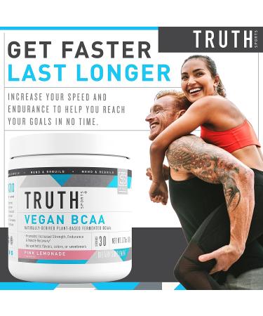 Truth Nutrition Vegan BCAA Powder- 2:1:1 Ratio Natural BCAAS Amino Acids Powder for Energy  Muscle Building  Post Workout Recovery Drink for Muscle Recovery (Pink Lemonade  30 Servings) - Buy Online on GoSupps.com