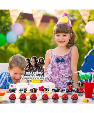Fast and Furious Party Supplies 25Pcs Fast and Furious Theme Cake Cupcake Toppers for Kids Fast and Furious Birthday Party Decorations - Buy Online on GoSupps.com