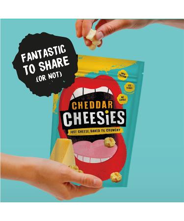 CHEESIES Cheddar Crunchy Cheese Keto Snack 100% Cheese Sugar Free Gluten Free No Carb High Protein Vegetarian | 2.1oz (Pack of 9) - Buy Online on GoSupps.com