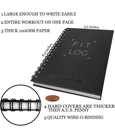 Cossac Fitness Journal & Workout Planner - Designed by Experts Gym Notebook  Workout Tracker Exercise Log Book for Men Women Fitness  Hardcover Black - Buy Online on GoSupps.com
