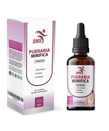 SMSHEALTHPRODUCTS.com Pueraria Mirifica Drops | Premium Grade | Herbal Liquid Extract | Non-GMO Organic Vegan Alcohol Free Tincture | 2 Fl Oz (60ml)