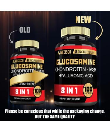 Mecisco 7000mg Glucosamine Chondroitin MSM with Immune Supplement - Support Bone Joint Health Immune System & Overall Health - 100 Capsules - Buy Online on GoSupps.com