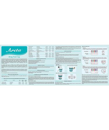 Areta 14 Panel Drug Test Cup Kit with BUP and Temperature Strip - Testing 14 Drugs - 5 Pack - Buy Online on GoSupps.com