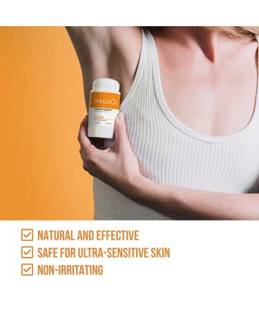 Magsol Magnesium Deodorant - Sweet Orange Scent | 2.8 oz (80 g) - Natural & Long-lasting - Buy Online on GoSupps.com