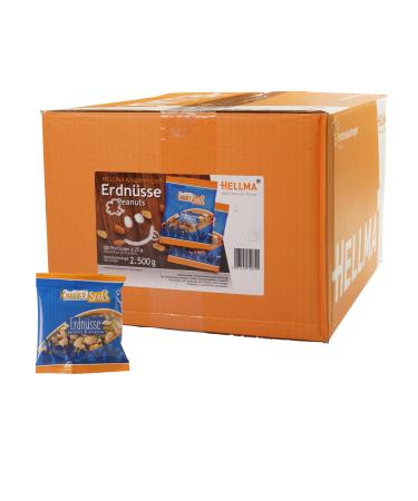 HELLMA Peanuts - 100 pieces of salty snacks in a mini bag of 25 g each - snack storage box - for the office or on the go