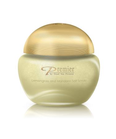 Premier Dead Sea Classic Aromatherapy Lemongrass & Mandarine Salt Scrub Exfoliates Moisturizes Nourishes and protects for smooth soft skin infused with aromatic oils for Hands Feet & Body 10.5oz
