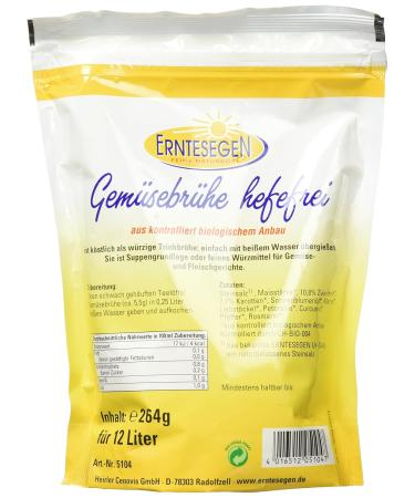 Erntesegen Yeast-Free Vegetable Broth Refill 264g | Organic Seasoning Sauce for International Shipping - Buy Online on GoSupps.com