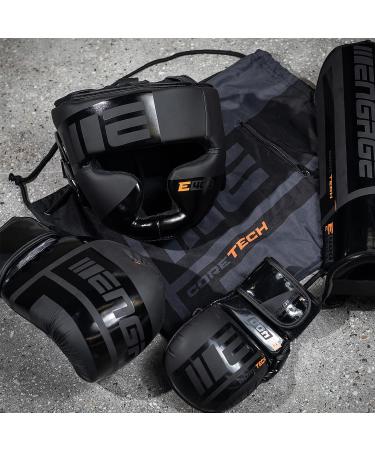 Engage Shin Guards E-Series | Medium Black for MMA, Kickboxing, Muay Thai, BJJ, Karate, Taekwondo - Buy Online on GoSupps.com