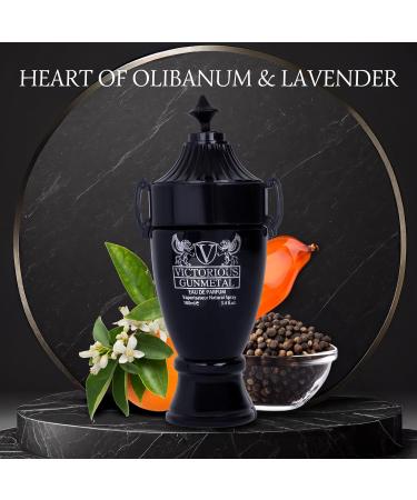 Victorious Gunmetal for Men Eau De Parfum - Fascinating Heart of Olibanum & Lavender - Spray Cologne for Everyday Use - Powerful and Intense Fragrance - Elegant 100 ml Bottle Precious Gift for Man - Buy Online on GoSupps.com