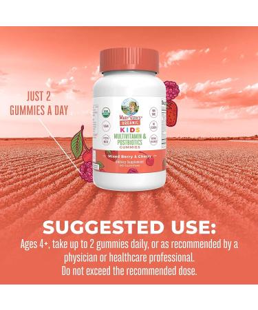 MaryRuths Organic Kids Multivitamin Gummies + Postbiotics | Ages 4+ | Lactobacillus Rhamnosus | Vegan | Non-GMO | 60 Count - Buy Online on GoSupps.com