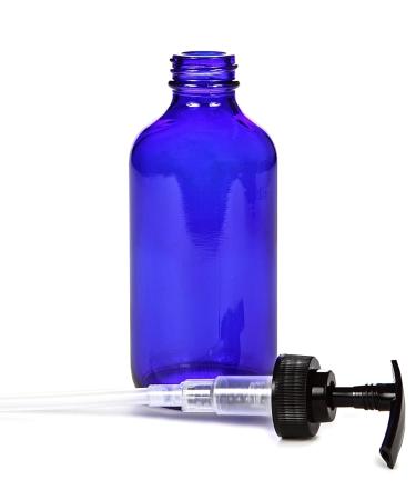 Vivaplex 8 oz Cobalt Blue Glass Bottles with Black Lotion Pumps - Large Empty Ideal for International Shipping - Buy Online on GoSupps.com