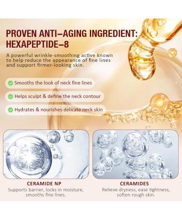AH8 Neck Firming Cream with Hexapeptide - Intensive Moisturizing & Tightening Lotion for Crepey Skin Supports Skin Comfort All Skin Types - 4.23 oz 4.23 Fl Oz (Pack of 1) - Buy Online on GoSupps.com