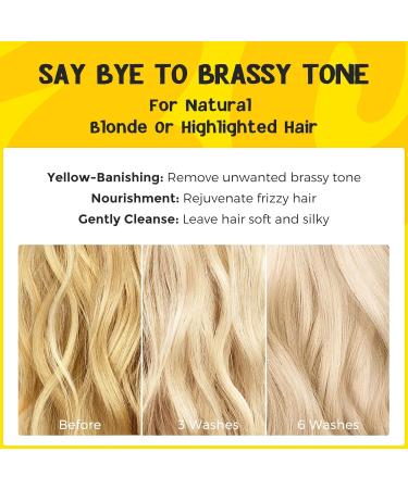 Bye Bye Yellow Shampoo - Sulfate Free Purple Shampoo for Blonde Silver & Highlighted Hair - 11.83 Fl Oz - Buy Online on GoSupps.com