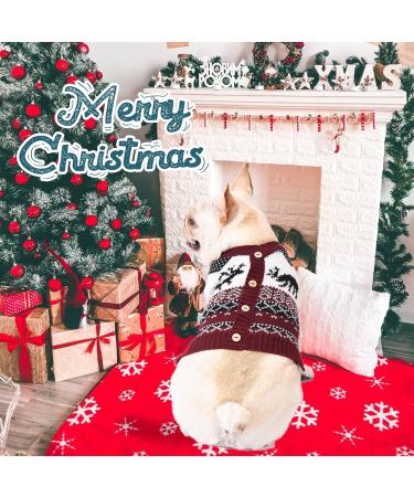 Cozy Christmas Dog Sweater | Warm Winter Knitted Pet Sweater | Reindeer Design for XS Dogs | Perfect Holiday Gift - Buy Online on GoSupps.com