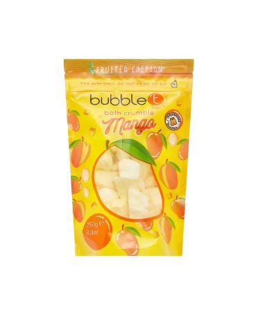 Bubble T Cosmetics Fruitea Mango Bath Bomb Crumble  with Added Aloe Vera Extracts to Cleanse and Moisturise Skin  Fruity Scents for All Day Freshness  1 x 250g Mango 250 g (Pack of 1)