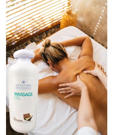 Chocolate Massage Oil - Relaxing Body Massage & Skin Care | Natural Grape Seed & Avocado Oil | 500ml - Buy Online on GoSupps.com