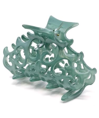 Camila Paris CP2403 French Hair Clips for Women  Large Green  Antique  Girls Hair Claw Clips Jaw Fashion Durable and Styling Hair Accessories for Women  Made in France 3.5 Inch (Pack of 1) Green