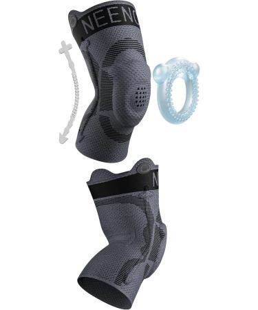 NEENCA Kids Knee Brace Sleeve - Youth Compression Support for Boys & Girls | Patella Gel Pad & Side Stabilizers | FSA/HSA Approved - Large Black - Buy Online on GoSupps.com