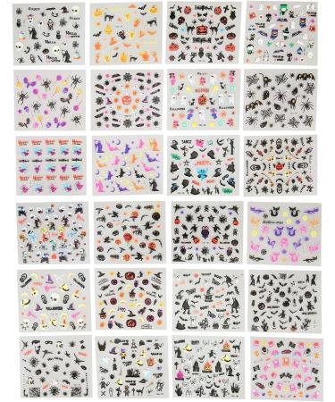 DIY Halloween Nail Sticker Self Adhesive Widely Use Halloween Nail Stickers Easy Use for Party for Daily Use - Buy Online on GoSupps.com