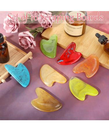 Sherr 16 Pcs Gua Sha Facial Tools - Sculpting & Massage Tools for Face & Body Spa Relief | International Shipping - Buy Online on GoSupps.com