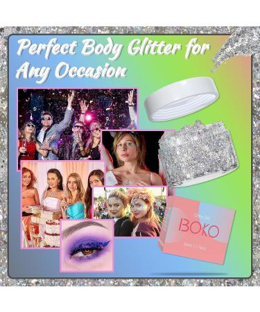 Boko 1.76oz Body Glitter Gel - Diamond Chunky Glitter for Face, Hair & Body - Festival Rave Makeup - Buy Online on GoSupps.com