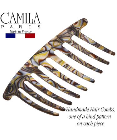 Camila Paris CP3182 French Handmade Onyx Side Comb for Women - Strong Hold Hair Clip for Bun Up-Do Styling - Made in France - Buy Online on GoSupps.com