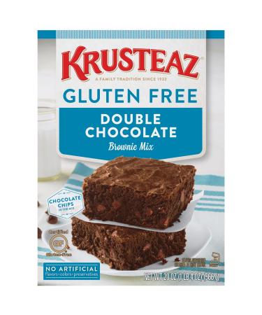 Krusteaz Gluten Free Double Chocolate Brownie Mix, Includes Chocolate Chips, 20 oz Box - Buy Online on GoSupps.com