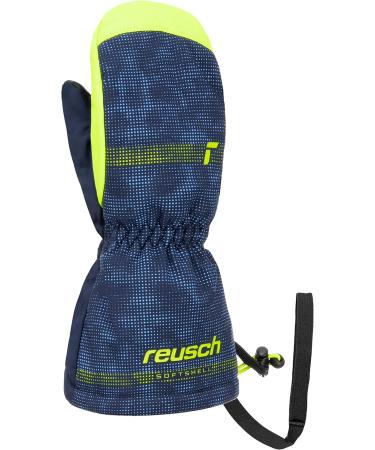 Reusch Unisex Baby Maxi R-Tex XT Waterproof Ski Gloves - Warm Winter F ustling for Babies in Dress Blue/Safety Yellow - Buy Online on GoSupps.com