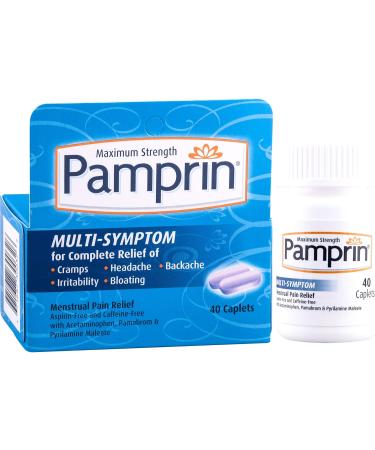Pamprin Multi-Symptom Caplets 40 Caplets (Pack of 4) - Buy Online on GoSupps.com