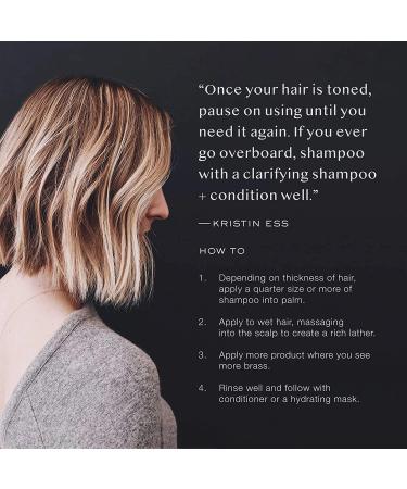 Kristin Ess Purple Shampoo and Conditioner Set - Anti Brass for Blonde, Brunette, Silver, and Gray Hair - Sulfate Free Toning for Color Treated Hair - Buy Online on GoSupps.com