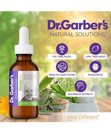 Dr. Garber's Natural Solutions Sleep Aid Oral Drops - Gemmotherapy Liquid Supplement: Supports a Safe & Healthy Sleep Cycle Calmness & Relaxation - 60ml - Buy Online on GoSupps.com