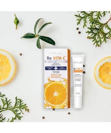 FlosLek Nourishing Eye Cream 15ml | Brightens Moisturizes & Smoothes | Dermatologically Tested | EU Made - Buy Online on GoSupps.com