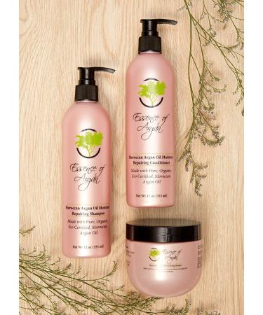 Essence of Argan Renewing Hair Care Products Infused with 100% Pure Moroccan Organic Argan Oil - Volumizes Nourishes Your Hair - All Hair Types (Shampoo & Conditioner Set) - Buy Online on GoSupps.com
