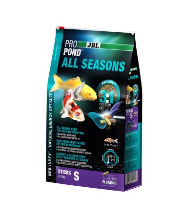 JBL all-year-round food for Koi floating food sticks seasonal food ProPond All Seasons size S 4.3 kg 4.3 kg (1 pack) 4.3 kg