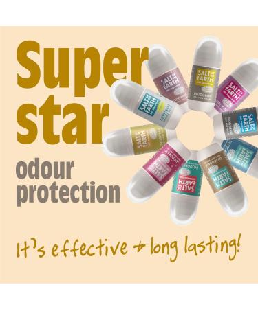 Salt of the Earth Amber & Sandalwood Natural Deodorant Roll On - 100% Natural, Vegan, Cruelty Free - 75ml - Buy Online on GoSupps.com