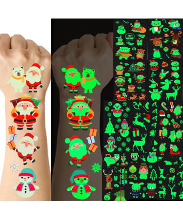 Waterproof Cartoon Stickers for Laptop Luminous Temporary Tattoos for Kids  120Styles Glow in the Dark Party Decorations Supplies Favors for Birthday Party  Gift Fake Tattoos Games Toys for Boys Girls Christmas tattoos-0...