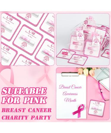 Sacubee 60 Pack Breast Cancer Awareness Lip Balms Bulk Small Pink Ribbon Thank You Lip Balms Gifts Set Breast Cancer Awareness Bulk Items Moisturizing Care Survivors Gifts for Women Men Survivors - Buy Online on GoSupps.com